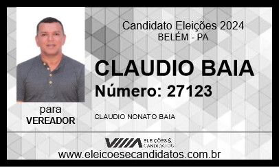 Candidato CLAUDIO BAIA 2024 - BELÉM - Eleições