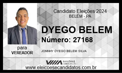 Candidato DYEGO BELEM 2024 - BELÉM - Eleições