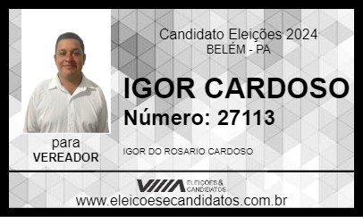 Candidato IGOR CARDOSO 2024 - BELÉM - Eleições