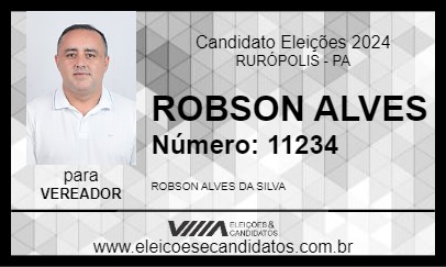 Candidato ROBSON ALVES 2024 - RURÓPOLIS - Eleições