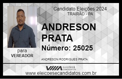 Candidato ANDRESON PRATA 2024 - TRAIRÃO - Eleições