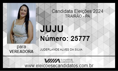 Candidato JUJU 2024 - TRAIRÃO - Eleições