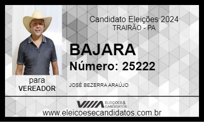 Candidato BAJARA 2024 - TRAIRÃO - Eleições