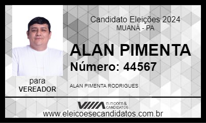 Candidato ALAN PIMENTA 2024 - MUANÁ - Eleições