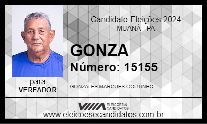 Candidato GONZA 2024 - MUANÁ - Eleições