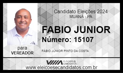 Candidato FABIO JUNIOR 2024 - MUANÁ - Eleições