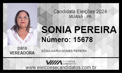 Candidato SONIA PEREIRA 2024 - MUANÁ - Eleições