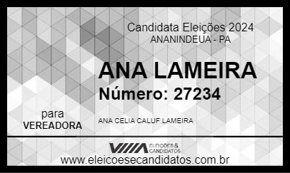 Candidato ANA LAMEIRA 2024 - ANANINDEUA - Eleições