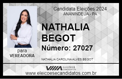 Candidato NATHALIA BEGOT 2024 - ANANINDEUA - Eleições