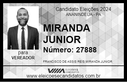 Candidato MIRANDA JUNIOR 2024 - ANANINDEUA - Eleições