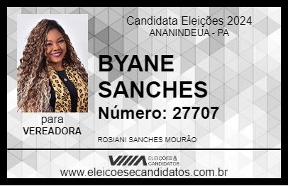 Candidato BYANE SANCHES 2024 - ANANINDEUA - Eleições