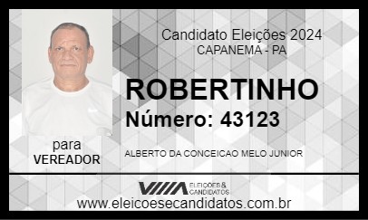 Candidato ROBERTINHO 2024 - CAPANEMA - Eleições