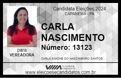 Candidato CARLA NASCIMENTO 2024 - CAPANEMA - Eleições