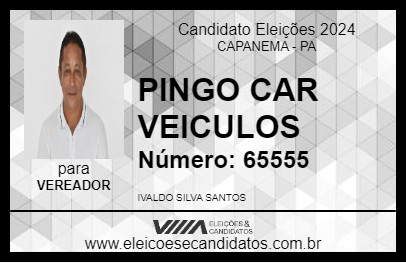 Candidato PINGO CAR VEICULOS 2024 - CAPANEMA - Eleições