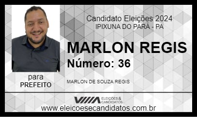 Candidato MARLON REGIS 2024 - IPIXUNA DO PARÁ - Eleições