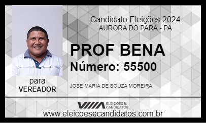 Candidato PROF BENA 2024 - AURORA DO PARÁ - Eleições