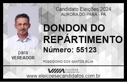 Candidato DONDON DO REPÁRTIMENTO 2024 - AURORA DO PARÁ - Eleições