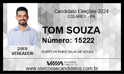 Candidato TOM SOUZA 2024 - COLARES - Eleições