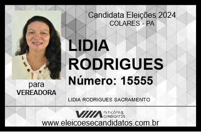 Candidato LIDIA RODRIGUES 2024 - COLARES - Eleições