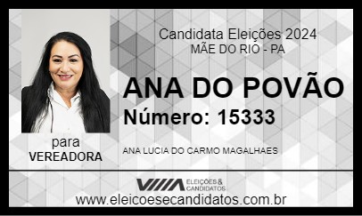 Candidato ANA DO POVÃO 2024 - MÃE DO RIO - Eleições