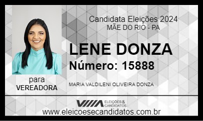 Candidato LENE DONZA 2024 - MÃE DO RIO - Eleições