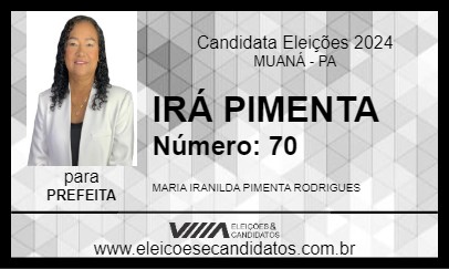 Candidato IRÁ PIMENTA 2024 - MUANÁ - Eleições