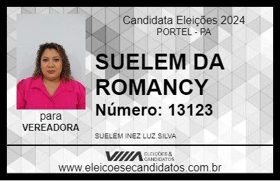 Candidato SUELEM DA ROMANCY 2024 - PORTEL - Eleições