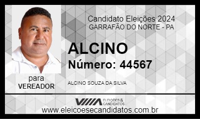 Candidato ALCINO 2024 - GARRAFÃO DO NORTE - Eleições