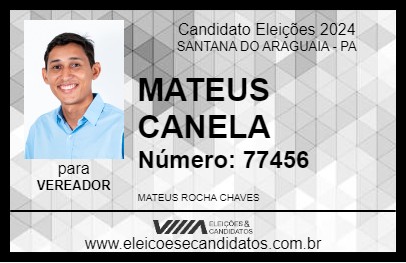 Candidato MATEUS CANELA 2024 - SANTANA DO ARAGUAIA - Eleições