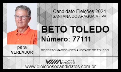 Candidato BETO TOLEDO 2024 - SANTANA DO ARAGUAIA - Eleições