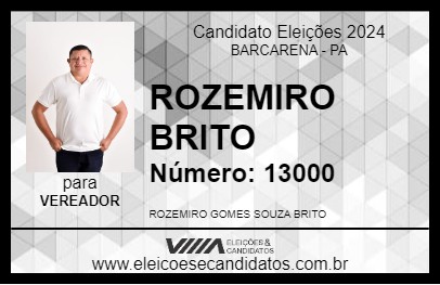 Candidato ROZEMIRO BRITO 2024 - BARCARENA - Eleições