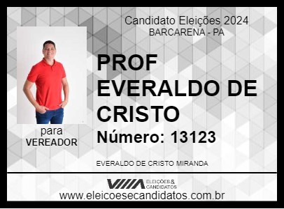 Candidato PROF EVERALDO DE CRISTO 2024 - BARCARENA - Eleições