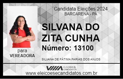 Candidato SILVANA DO ZITA CUNHA 2024 - BARCARENA - Eleições