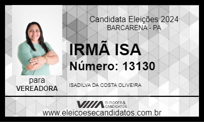 Candidato IRMÃ ISA 2024 - BARCARENA - Eleições