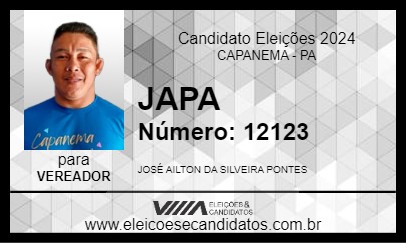 Candidato JAPA 2024 - CAPANEMA - Eleições