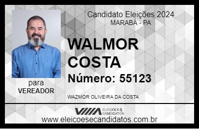 Candidato WALMOR COSTA 2024 - MARABÁ - Eleições