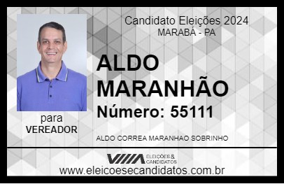 Candidato ALDO MARANHÃO 2024 - MARABÁ - Eleições