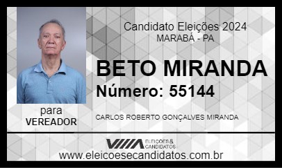 Candidato BETO MIRANDA 2024 - MARABÁ - Eleições