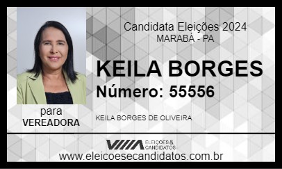 Candidato KEILA BORGES 2024 - MARABÁ - Eleições