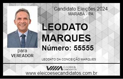 Candidato LEODATO MARQUES 2024 - MARABÁ - Eleições