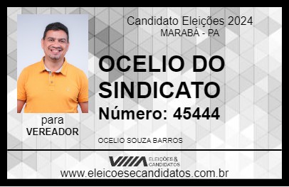 Candidato OCELIO DO SINDICATO 2024 - MARABÁ - Eleições