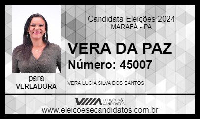 Candidato VERA DA PAZ 2024 - MARABÁ - Eleições