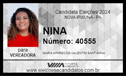 Candidato NINA 2024 - NOVA IPIXUNA - Eleições