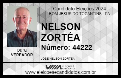 Candidato NELSON ZORTÉA 2024 - BOM JESUS DO TOCANTINS - Eleições