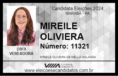 Candidato MIREILE OLIVEIRA 2024 - MARABÁ - Eleições