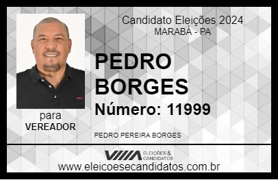 Candidato PEDRO BORGES 2024 - MARABÁ - Eleições