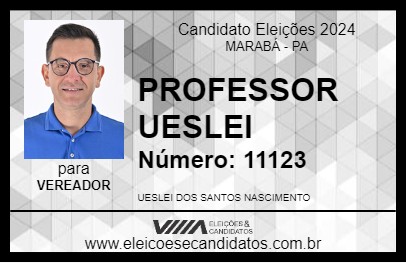 Candidato PROFESSOR UESLEI 2024 - MARABÁ - Eleições