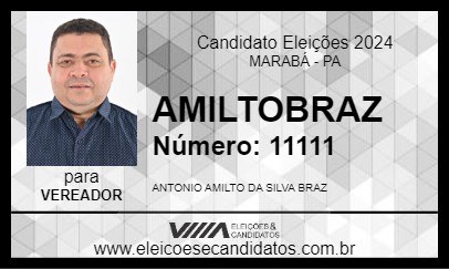 Candidato AMILTOBRAZ 2024 - MARABÁ - Eleições