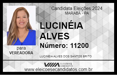 Candidato LUCINÉIA ALVES 2024 - MARABÁ - Eleições