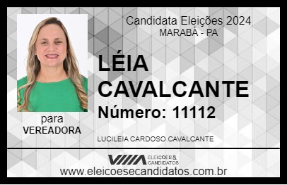 Candidato LÉIA CAVALCANTE 2024 - MARABÁ - Eleições